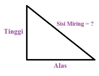 Cara Menghitung Sisi Miring Segitiga