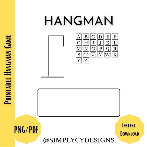 Printable Hangman Game Printable Travel Games Car Ride - Etsy UK