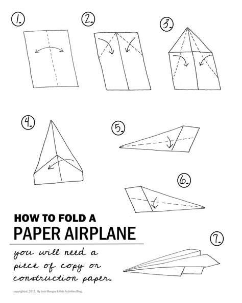 Instructions for How to Make a Paper Airplane • Kids Activities Blog