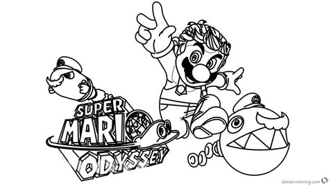 Funny Super Mario Odyssey Coloring Pages Clipart - Free Printable Coloring Pages