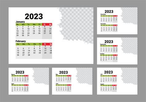 2023 calendar design template 11532753 Vector Art at Vecteezy