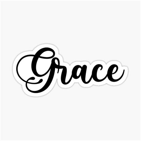 "Grace Name - Handwritten Calligraphy" Sticker for Sale by YelenaStore | Redbubble