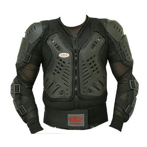 Motorcycle Racing Riding Full Body Armor Spine Protection Jacket w/ GP Armor Black - Walmart.com ...