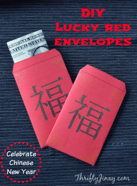 DIY Lucky Red Envelopes Celebrating Chinese New Year - Thrifty Jinxy