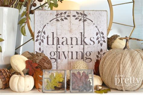 Thanksgiving Mantel : 100% Glitter-Free! - A Pop of Pretty