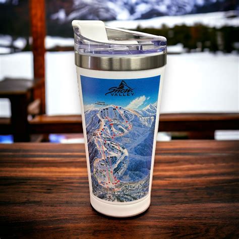 Valley Views Winter Trail Map Tumbler – Big Bear Mountain Resort