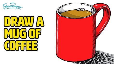 DRAW A MUG OF COFFEE - Easy step by step instructions - YouTube