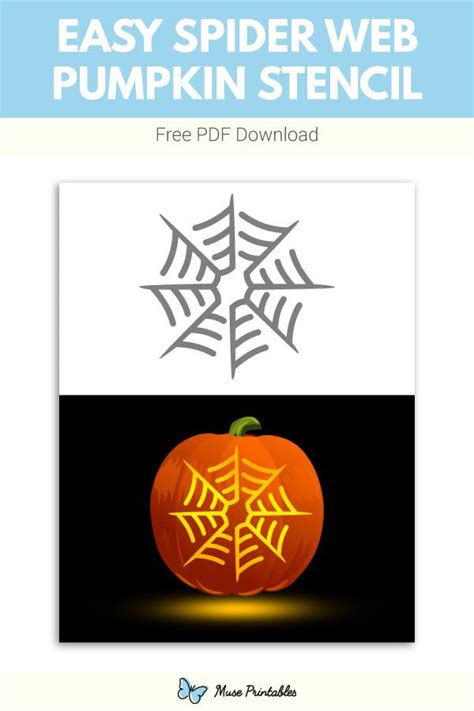 Free Easy Spider Web Pumpkin Stencil | Pumpkin stencil, Printable pumpkin stencils, Pumpkin ...