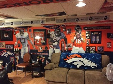 Man cave | Denver broncos decor, Denver broncos gift, Denver broncos room