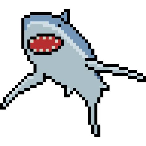 50+ Pixel Art Shark Stock Illustrations, Royalty-Free Vector Graphics ...