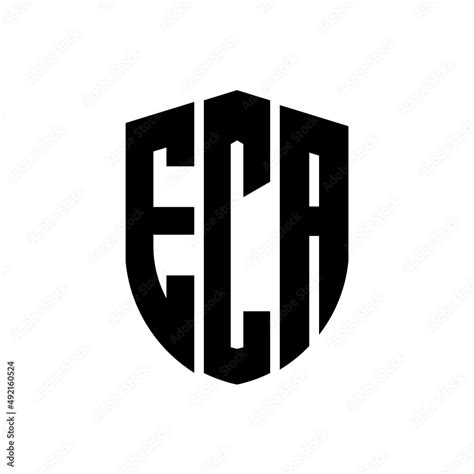 ECA letter logo design. ECA modern letter logo with black background. ECA creative letter logo ...