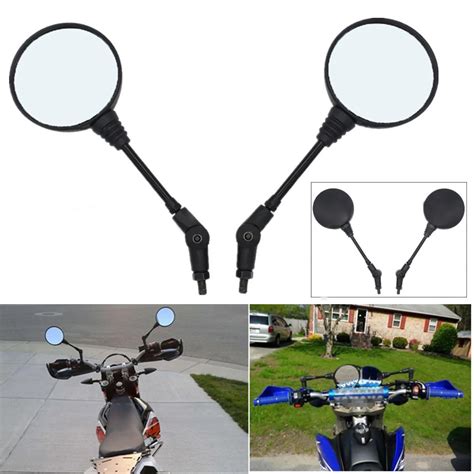 JX LCLYL 1Pair Universal Round Motorcycle Folding Rearview Side Mirror ...