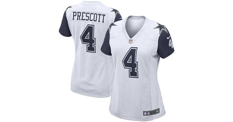 Nike Satin Dak Prescott White Dallas Cowboys Alternate Game Jersey | Lyst