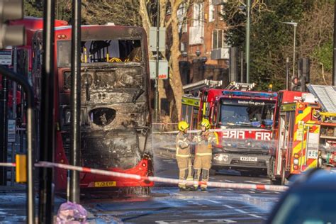 Wimbledon bus fire as electric double decker bursts into flames | UK News | Metro News