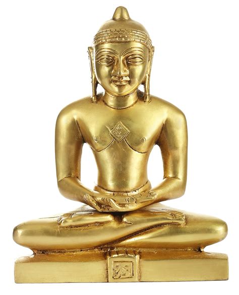 11" Jain Tirthankara In Brass | Handmade | Made In India | Exotic India Art