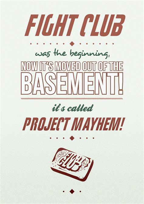 Project Mayhem - Fight Club inspired Typographical piece. | Fight club ...