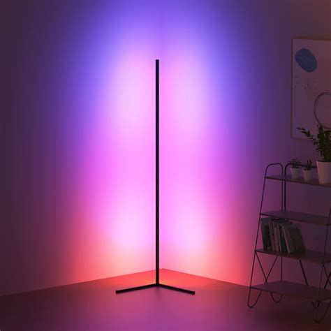 RGB Corner Floor Lamp,Corner Led Lamp,Lit Lamp,55'' Minimalist Led Corner Floor Lamp,Corner Lamp ...