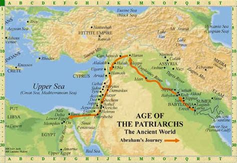 Printable Map Of Abraham's Journey