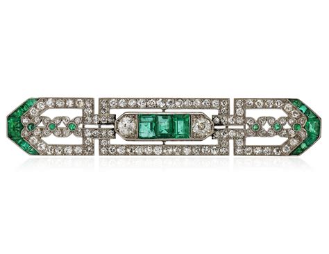 ART DECO EMERALD AND DIAMOND BROOCH, | Christie’s