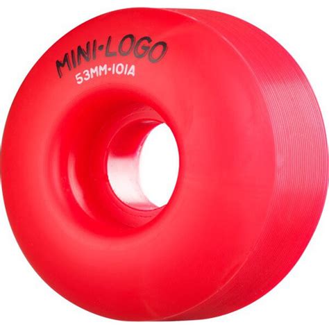 Mini Logo Skateboards C-Cut Red Skateboard Wheels - 53mm 101a (Set of 4)