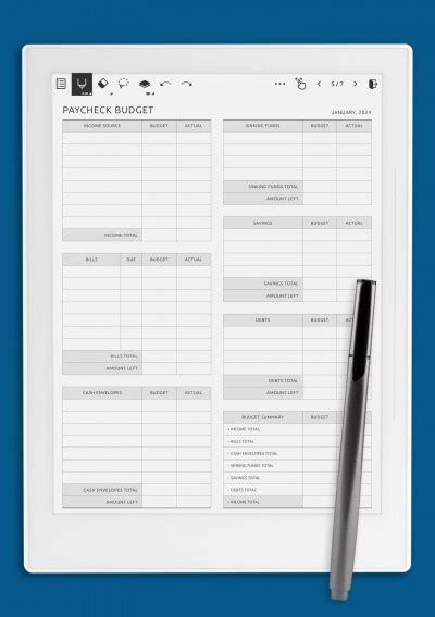 Download Paycheck Budget with Cash Envelopes - Printable or Digital PDF