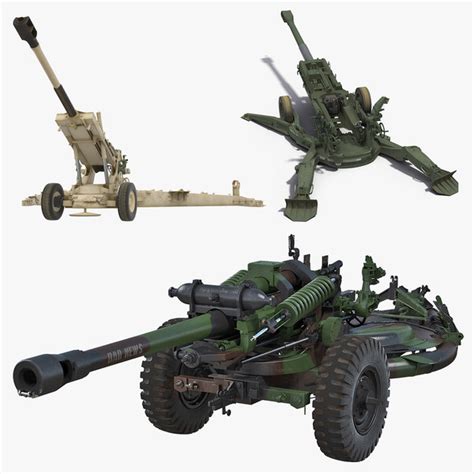 3D howitzers battle artillery - TurboSquid 1342290