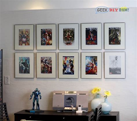 GEEK DIY BAM!: MARVEL COMIC BOOK FRAMES DISPLAY WALL DIY INSPIRATION