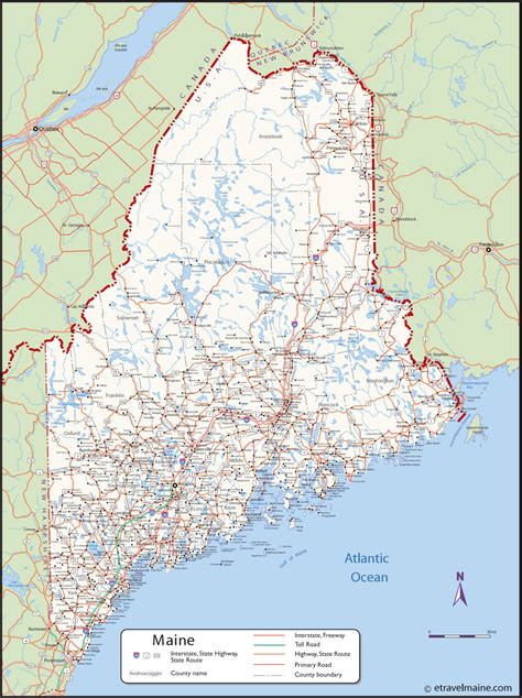 Large Detailed Map Of Maine With Cities And Towns – Printable Map of The United States