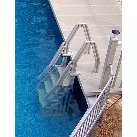 Vinyl Works Adjustable 24 Inch In-Pool Step Ladder for Above Ground Pools, White 694139080615 | eBay