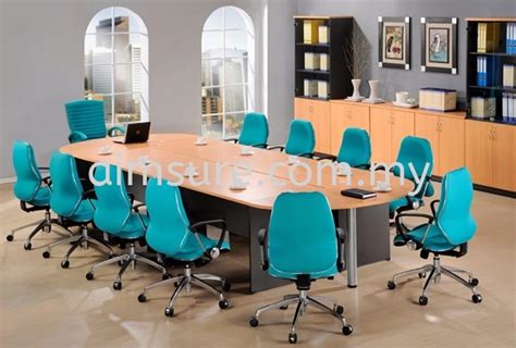 Oval Conference Table With Wooden Leg And Pole Leg - Join Table Selangor, Malaysia, Kuala Lumpur ...