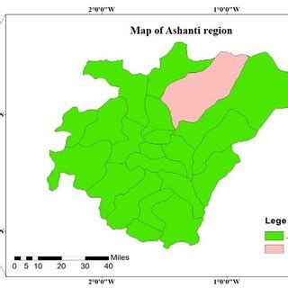 Map of Ashanti region showing the study area. | Download Scientific Diagram