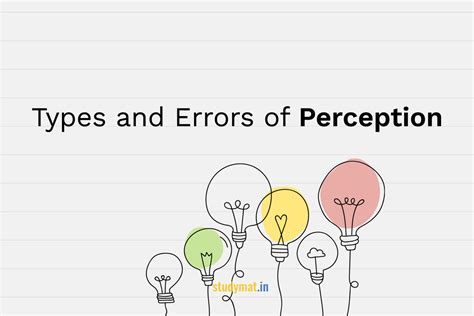 Types of Perception. - STUDYMAT