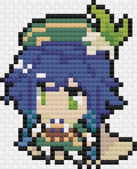 Genhsin Impact Venti Chibi Cross Stitch Pattern - Etsy | Pixel art pattern, Cross stitch ...