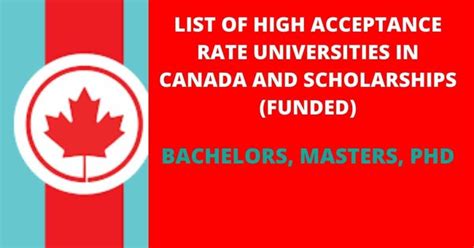 Acceptance Rate in Canadian Universities for International Students - Scholarship for African