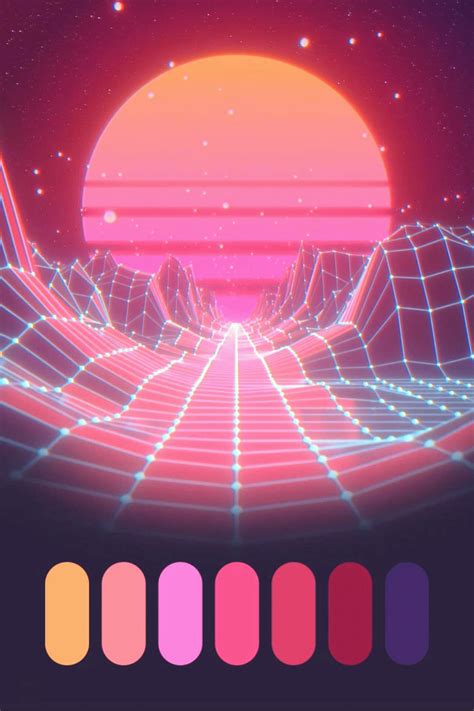 Color Palette Cyberpunk Sunset | Vaporwave wallpaper, Neon wallpaper, Neon colour palette