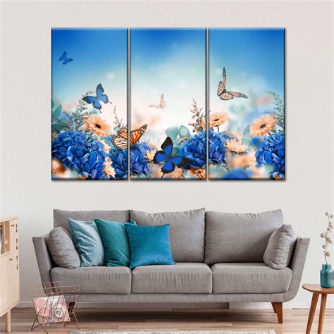 Blue Butterfly Garden Wall Art | Photography