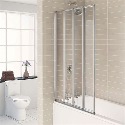 Aqualux Silver Folding Bath Screen | Bath screens, Shower screen, Bath shower screens