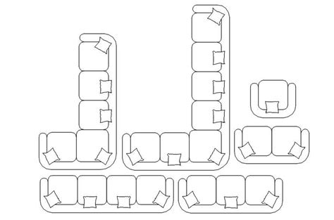 straight and L shaped sofa cad blocks in AutoCAD, dwg file. - Cadbull