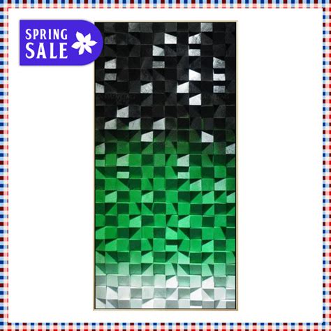 Geometric wood wall art Reclaimed Wood Art Abstract painting on wood green and black Mosaic wood ...