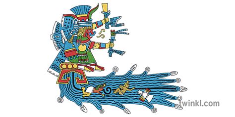 chalchiuhtlicue goddess of water aztec ks2 Illustration - Twinkl