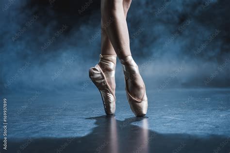 ballet dancer in pointe shoes Stock Photo | Adobe Stock