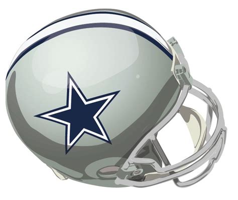 Dallas Cowboys Helmet Logo (1977) - Silver helmet with blue and white ...