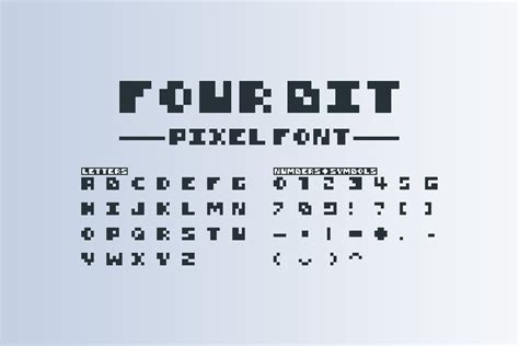 4 BIT Pixel font by Elliot Pessah on Dribbble