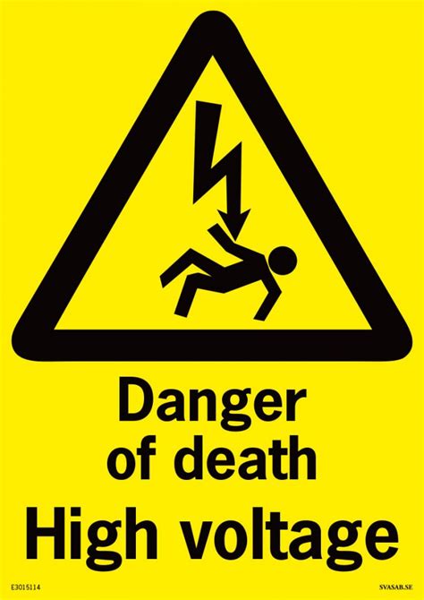 Printable Danger High Voltage Sign