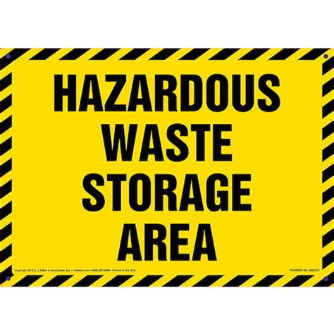 Hazardous Waste Storage Area Sign