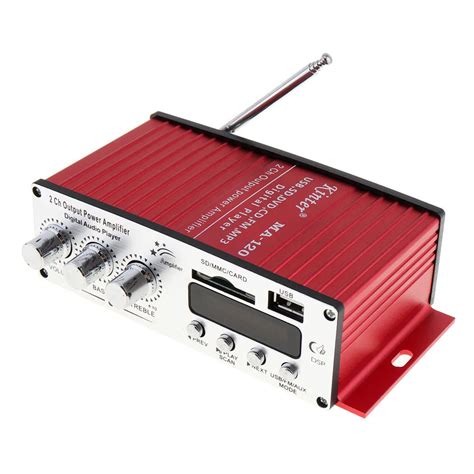 Universal 20W X 2 HiFi 2 Channel Output Power Amplifier FM Radio Stereo Player Support USB SD ...