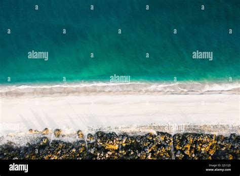 Aerial view of stunning sandy beach Stock Photo - Alamy