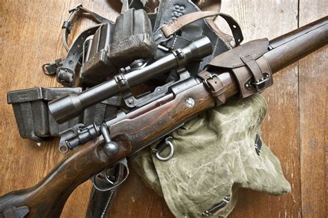 Mauser 98k with Copy of Zeiss Jena Zielvier Sniper Scope. Ww2 Weapons ...