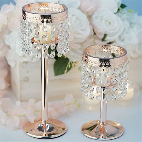 12" tall Faux Crystal CANDLE HOLDER Wedding Centerpiece Decorations WHOLESALE | eBay