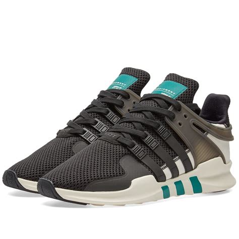 Adidas EQT Support ADV Black, Sub Green & Solid Grey | END.